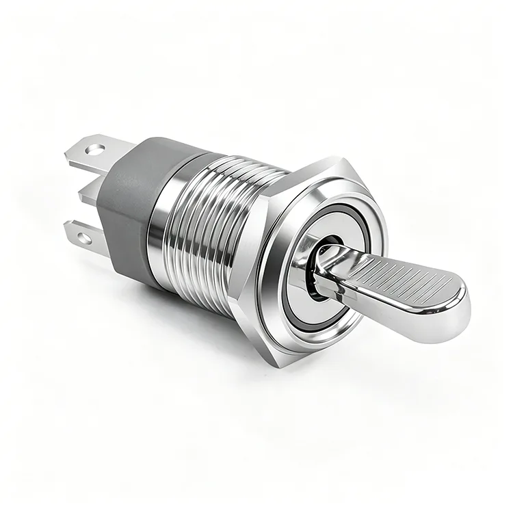 Công tắc chuyển đổi kim loại bạc 16mm