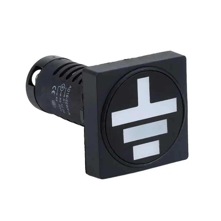 Kích thước lỗ gắn 22mm Đèn báo vị trí loại hình vuông AD16-22W