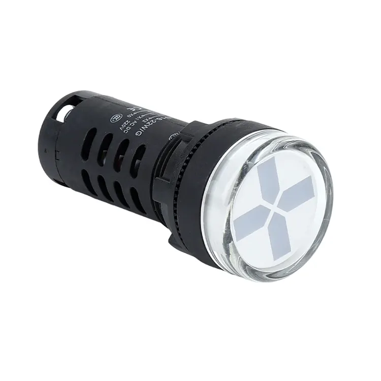 Kích thước lỗ lắp 22mm Đèn báo vị trí loại màu trắng AD16-22W
