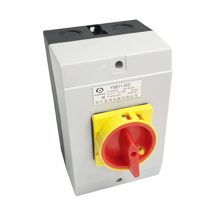 Công tắc cách ly 80A có hộp đáy đen