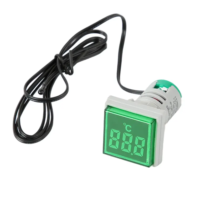 Nhiệt kế AC kỹ thuật số Đèn báo hiển thị đơn hình tròn