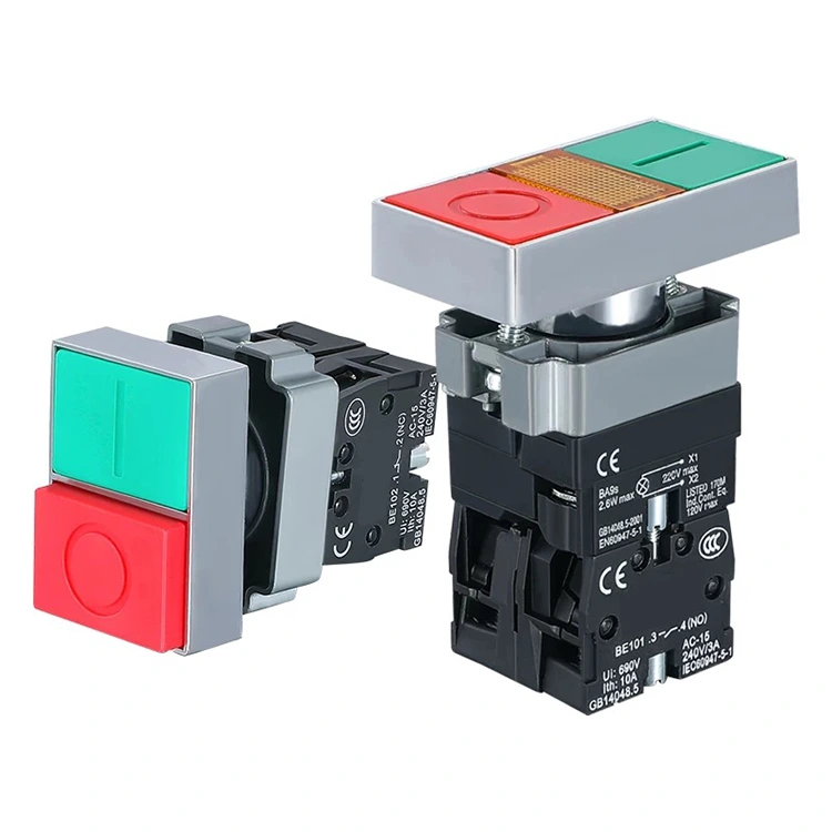 Công tắc nút nhấn đôi có chiếu sáng và không chiếu sáng XB2-BL